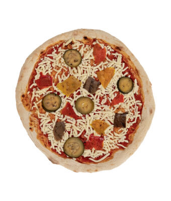 Pizzas with toppings - Grilled vegetables